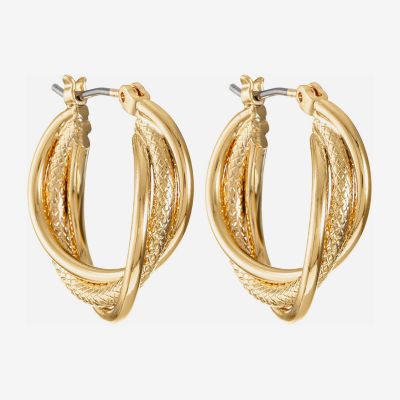 Liz Claiborne® Twisted Hoop Earrings