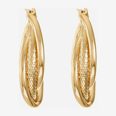 Liz Claiborne® Twisted Hoop Earrings