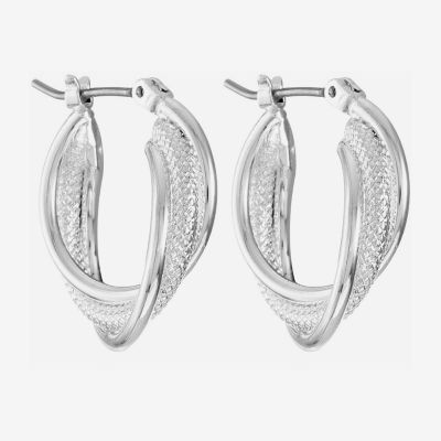 Liz Claiborne® Twisted Hoop Earrings