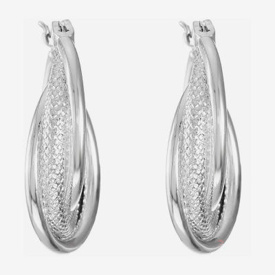 Liz Claiborne® Twisted Hoop Earrings