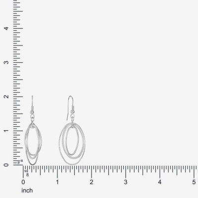 Liz Claiborne® Silver-Tone, Orbital Drop Earrings