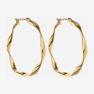 Liz Claiborne® Ribbon Hoop Earrings