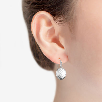 Liz Claiborne® Silver-Tone Round Drop Earrings