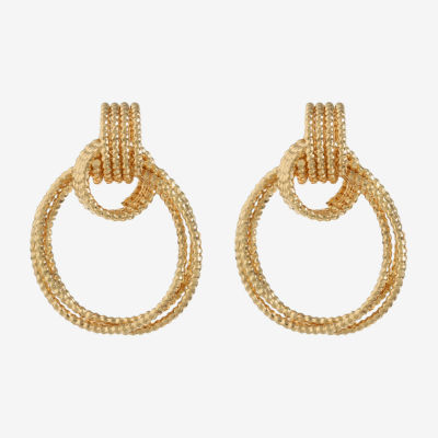 Monet Jewelry Gold Tone Double Drop Earrings