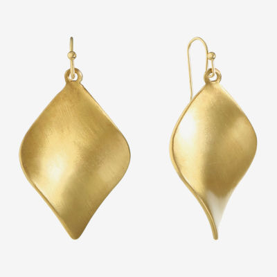 Monet Jewelry Gold Tone Twisted Drop Earrings