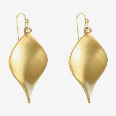 Monet Jewelry Gold Tone Twisted Womens Drop Earrings