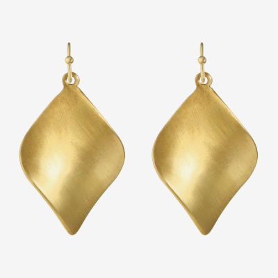 Monet Jewelry Gold Tone Twisted Womens Drop Earrings