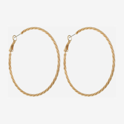 Monet Jewelry Gold Tone Twist Hoop Earrings