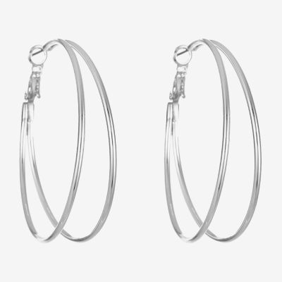 Liz Claiborne Large Wire Hoop Earrings