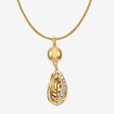 Monet Jewelry Silver Tone Womens 17 Inch Pendant Necklace