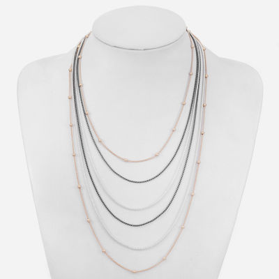 Liz Claiborne Layered Womens 17 Inch Strand Necklace
