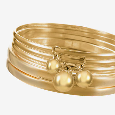 Liz Claiborne® Set of 5 Gold-Tone Bangle Bracelets