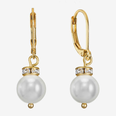 Monet Jewelry Simulated Pearl Ball Drop Earrings