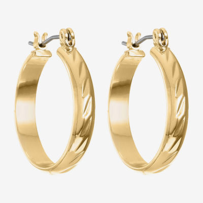 Monet® Gold-Tone Small Oval Hoop Earrings