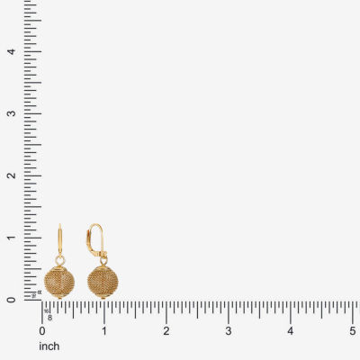 Monet® Gold-Tone Mesh Ball Drop Earrings