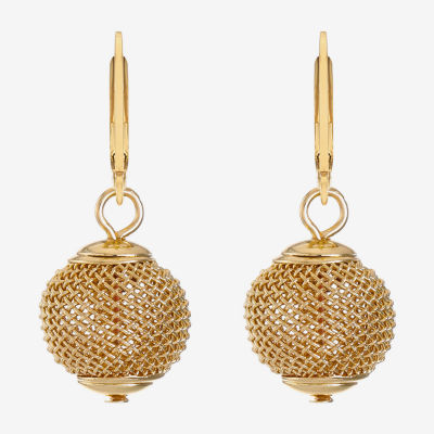 Monet® Gold-Tone Mesh Ball Drop Earrings