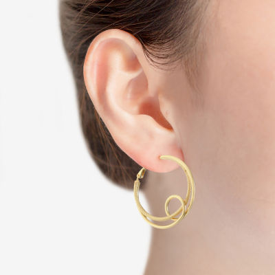 Monet Jewelry Gold Tone Twist Hoop Earrings