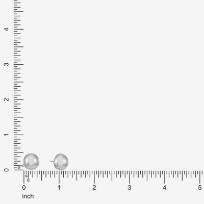 Liz Claiborne Silver Tone 11.6mm Ball Stud Earrings