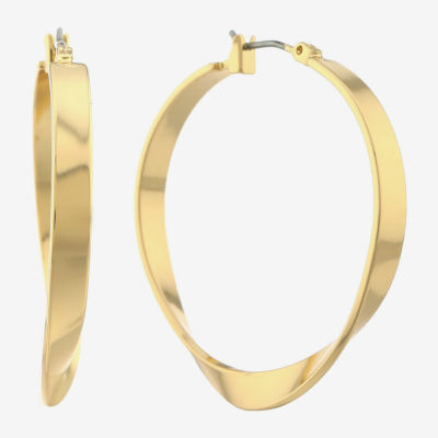 Liz Claiborne Ribbon Hoop Earrings