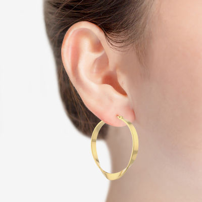 Liz Claiborne Ribbon Hoop Earrings