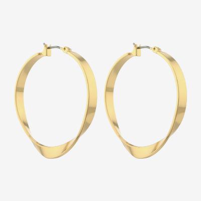 Liz Claiborne Ribbon Hoop Earrings