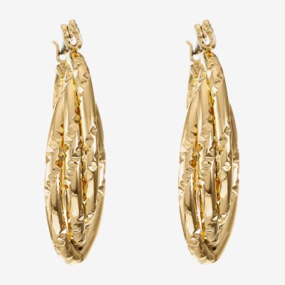 Liz Claiborne® Gold-Tone Small Twisted Hoop Earrings