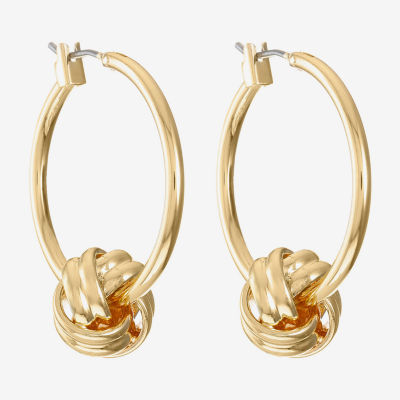 Monet® Gold-Tone Knot Hoop Earrings