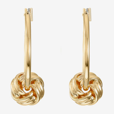 Monet® Gold-Tone Knot Hoop Earrings