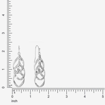 Liz Claiborne Twsited Orbital Womens Hypoallergenic Drop Earrings