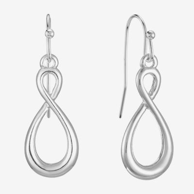 Liz Claiborne Silver Tone Womens Drop Earrings