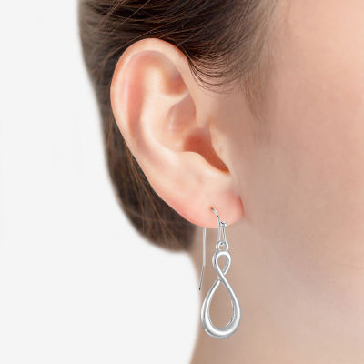 Liz Claiborne Silver Tone Womens Drop Earrings