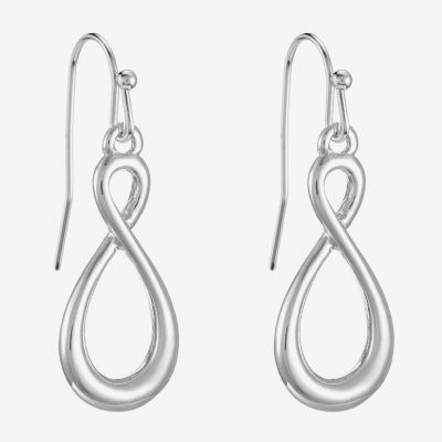Liz Claiborne Silver Tone Womens Drop Earrings