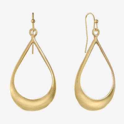 Liz Claiborne Gold Tone Teardrop Drop Earrings