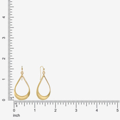 Liz Claiborne Gold Tone Teardrop Womens Drop Earrings