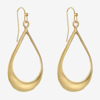 Liz Claiborne Gold Tone Teardrop Drop Earrings