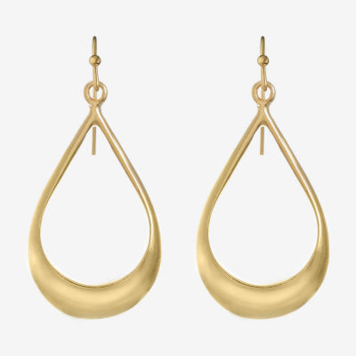 Liz Claiborne Gold Tone Teardrop Drop Earrings