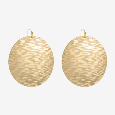 Liz Claiborne Gold Tone Round Drop Earrings