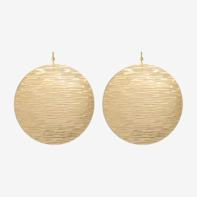 Liz Claiborne Gold Tone Round Drop Earrings