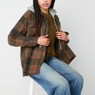 Arizona Juniors Womens Long Sleeve Flannel Shirt
