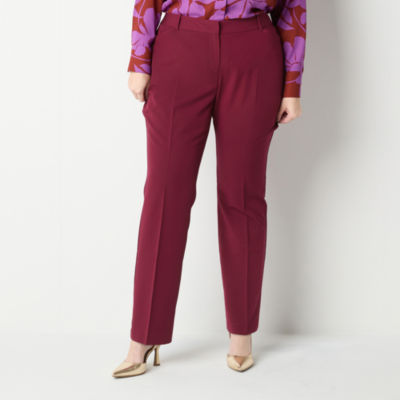 Liz Claiborne Audra Womens Straight Mid Rise Plus Trouser