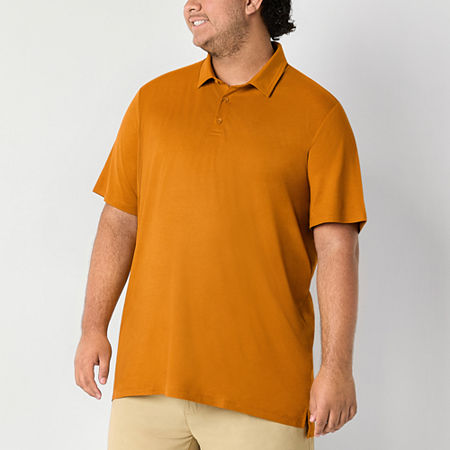 Stylus Big and Tall Mens Regular Fit Short Sleeve Polo Shirt, Large Tall, Brown