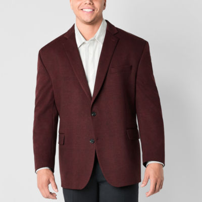 J. Ferrar Mens Big and Tall Checked Stretch Fabric Classic Fit Sport Coat