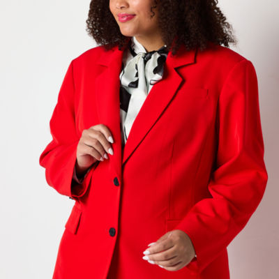 Worthington Womens Regular Fit Blazer-Plus