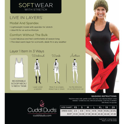 Cuddl Duds Softwear Tank Thermal Shirt