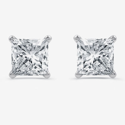 1 1/4 CT. T.W. Lab-Grown (G / Si1-Si2) Diamond Princess-cut Stud Earrings 10K or 14K Gold