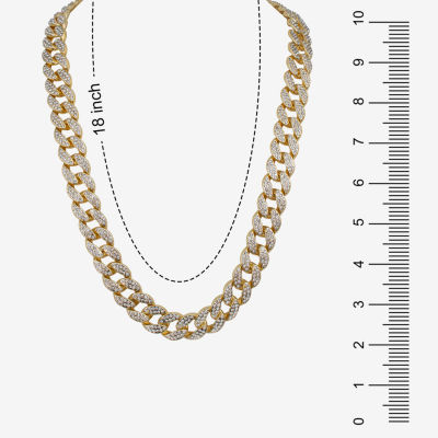 Stainless Steel 24 Inch Solid Curb Chain Necklace