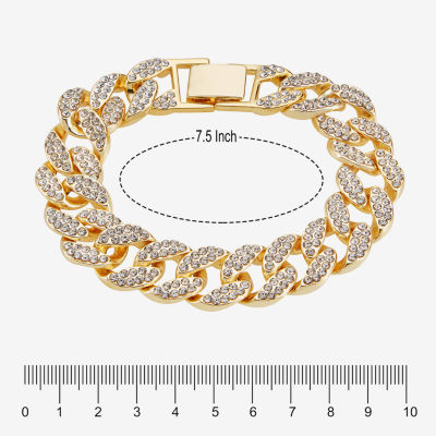 Stainless Steel Solid Curb Chain Bracelet