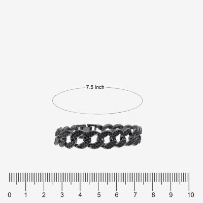 Stainless Steel 8 1/2 Inch Curb Chain Bracelet