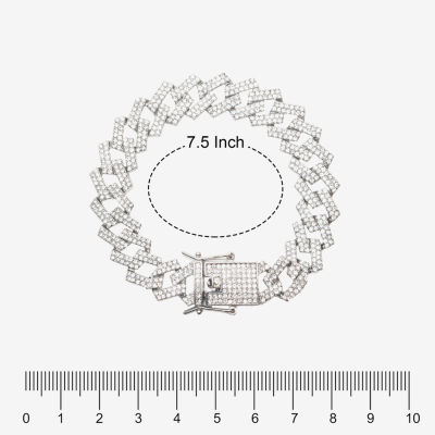 Stainless Steel 8 1/2 Inch Solid Link Link Bracelet