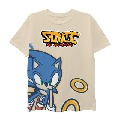 Little & Big Boys Crew Neck Short Sleeve Sonic the Hedgehog Graphic T-Shirt